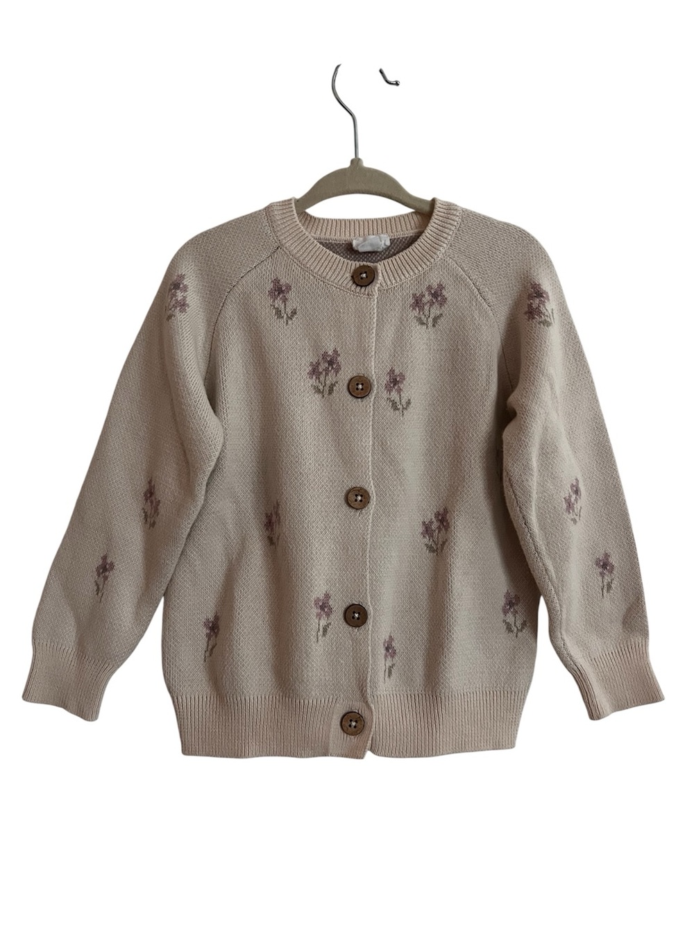 Jamie Kay Cream Knit Floral Cardigan
